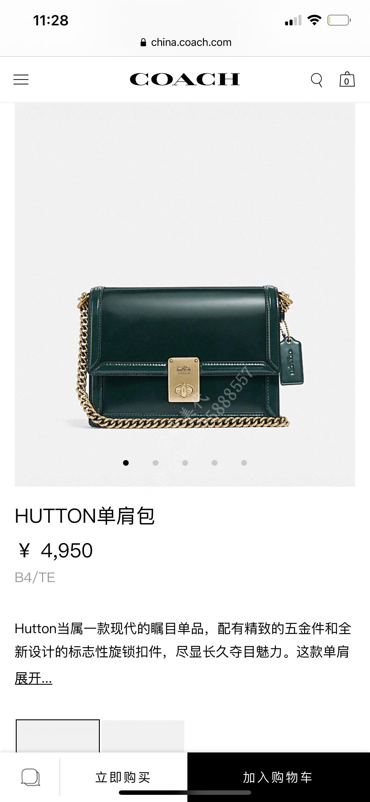 Coach discount hutton green